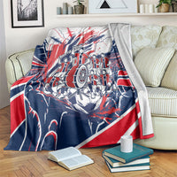 Norway Football From The Fjords To The World Blanket Viking Shield Paint Splatter Soccer Team