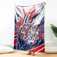 Norway Football From The Fjords To The World Blanket Viking Shield Paint Splatter Soccer Team