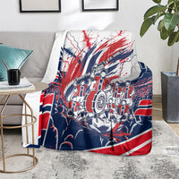 Norway Football From The Fjords To The World Blanket Viking Shield Paint Splatter Soccer Team