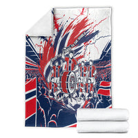 Norway Football From The Fjords To The World Blanket Viking Shield Paint Splatter Soccer Team