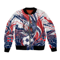 Norway Football From The Fjords To The World Bomber Jacket Viking Shield Paint Splatter Soccer Team