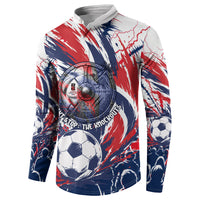 Norway Football From The Fjords To The World Button Sweatshirt Viking Shield Paint Splatter Soccer Team