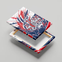Norway Football From The Fjords To The World Canvas Wall Art Viking Shield Paint Splatter Soccer Team