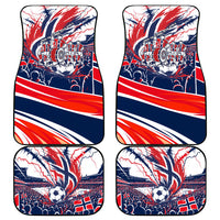 Norway Football From The Fjords To The World Car Mats Viking Shield Paint Splatter Soccer Team