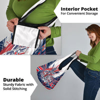 Norway Football From The Fjords To The World Grocery Bag Viking Shield Paint Splatter Soccer Team