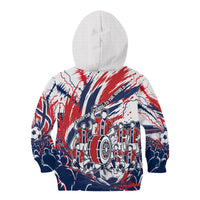 Norway Football From The Fjords To The World Kid Hoodie Viking Shield Paint Splatter Soccer Team