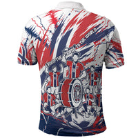 Norway Football From The Fjords To The World Polo Shirt Viking Shield Paint Splatter Soccer Team