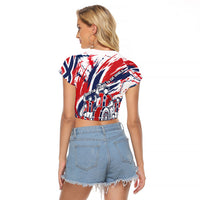 Norway Football From The Fjords To The World Raglan Cropped T Shirt Viking Shield Paint Splatter Soccer Team