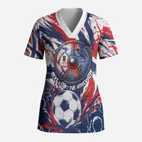 Norway Football From The Fjords To The World Scrub Top Viking Shield Paint Splatter Soccer Team