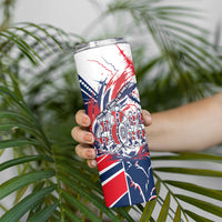 Norway Football From The Fjords To The World Skinny Tumbler Viking Shield Paint Splatter Soccer Team