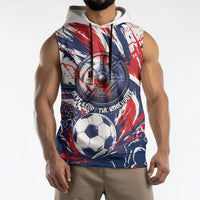 Norway Football From The Fjords To The World Sleeveless Hoodie Viking Shield Paint Splatter Soccer Team