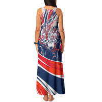 Norway Football From The Fjords To The World Tank Maxi Dress Viking Shield Paint Splatter Soccer Team