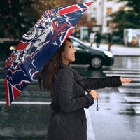 Norway Football From The Fjords To The World Umbrella Viking Shield Paint Splatter Soccer Team