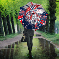 Norway Football From The Fjords To The World Umbrella Viking Shield Paint Splatter Soccer Team