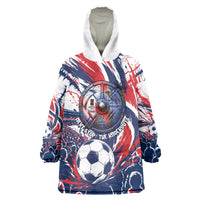 Norway Football From The Fjords To The World Wearable Blanket Hoodie Viking Shield Paint Splatter Soccer Team