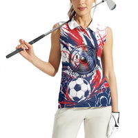 Norway Football From The Fjords To The World Women Sleeveless Polo Shirt Viking Shield Paint Splatter Soccer Team