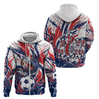 Norway Football From The Fjords To The World Zip Hoodie Viking Shield Paint Splatter Soccer Team