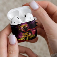 Personalized Spain Football Bull Mascot AirPods Case Spanish Pride Champion Trophy Graphic Art
