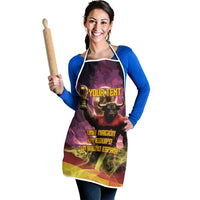 Personalized Spain Football Bull Mascot Apron Spanish Pride Champion Trophy Graphic Art