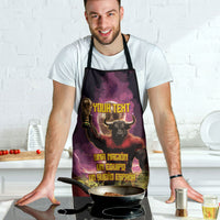 Personalized Spain Football Bull Mascot Apron Spanish Pride Champion Trophy Graphic Art