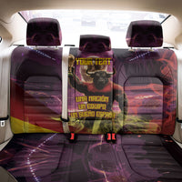 Personalized Spain Football Bull Mascot Back Car Seat Cover Spanish Pride Champion Trophy Graphic Art