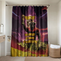 Personalized Spain Football Bull Mascot Bathroom Set Spanish Pride Champion Trophy Graphic Art