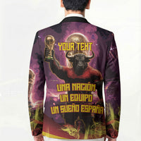 Personalized Spain Football Bull Mascot Blazer Spanish Pride Champion Trophy Graphic Art