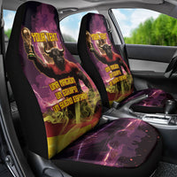 Personalized Spain Football Bull Mascot Car Seat Cover Spanish Pride Champion Trophy Graphic Art