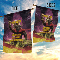Personalized Spain Football Bull Mascot Garden Flag Spanish Pride Champion Trophy Graphic Art