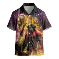 Personalized Spain Football Bull Mascot Kid Hawaiian Shirt Spanish Pride Champion Trophy Graphic Art