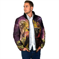 Personalized Spain Football Bull Mascot Padded Jacket Spanish Pride Champion Trophy Graphic Art