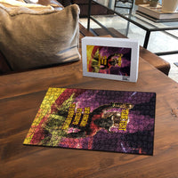 Personalized Spain Football Bull Mascot Puzzle Spanish Pride Champion Trophy Graphic Art