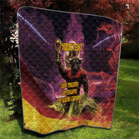 Personalized Spain Football Bull Mascot Quilt Spanish Pride Champion Trophy Graphic Art
