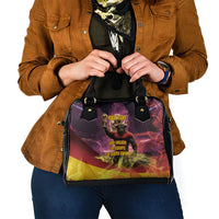 Personalized Spain Football Bull Mascot Shoulder Handbag Spanish Pride Champion Trophy Graphic Art