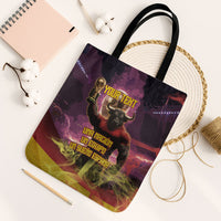 Personalized Spain Football Bull Mascot Tote Bag Spanish Pride Champion Trophy Graphic Art