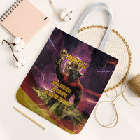 Personalized Spain Football Bull Mascot Tote Bag Spanish Pride Champion Trophy Graphic Art