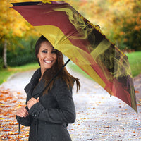 Personalized Spain Football Bull Mascot Umbrella Spanish Pride Champion Trophy Graphic Art