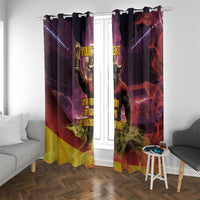 Personalized Spain Football Bull Mascot Window Curtain Spanish Pride Champion Trophy Graphic Art