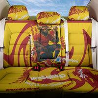 Spain Football Bull Mascot Back Car Seat Cover Spanish Pride Champion Soccer Trophy Graffiti
