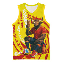 Spain Football Bull Mascot Basketball Jersey Spanish Pride Champion Soccer Trophy Graffiti
