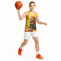 Spain Football Bull Mascot Basketball Jersey Spanish Pride Champion Soccer Trophy Graffiti