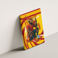 Spain Football Bull Mascot Canvas Wall Art Spanish Pride Champion Soccer Trophy Graffiti
