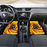 Spain Football Bull Mascot Car Mats Spanish Pride Champion Soccer Trophy Graffiti