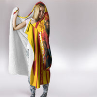 Spain Football Bull Mascot Hooded Blanket Spanish Pride Champion Soccer Trophy Graffiti