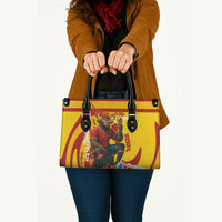 Spain Football Bull Mascot Leather Bag Spanish Pride Champion Soccer Trophy Graffiti