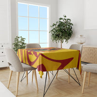 Spain Football Bull Mascot Tablecloth Spanish Pride Champion Soccer Trophy Graffiti
