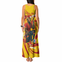 Spain Football Bull Mascot Tank Maxi Dress Spanish Pride Champion Soccer Trophy Graffiti