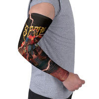 Spain Football Arm Sleeves Spanish Pride Bull Mascot Gothic Metal Lightning Storm