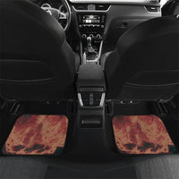 Spain Football Car Mats Spanish Pride Bull Mascot Gothic Metal Lightning Storm