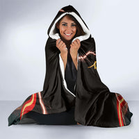 Spain Football Hooded Blanket Spanish Pride Bull Mascot Gothic Metal Lightning Storm
